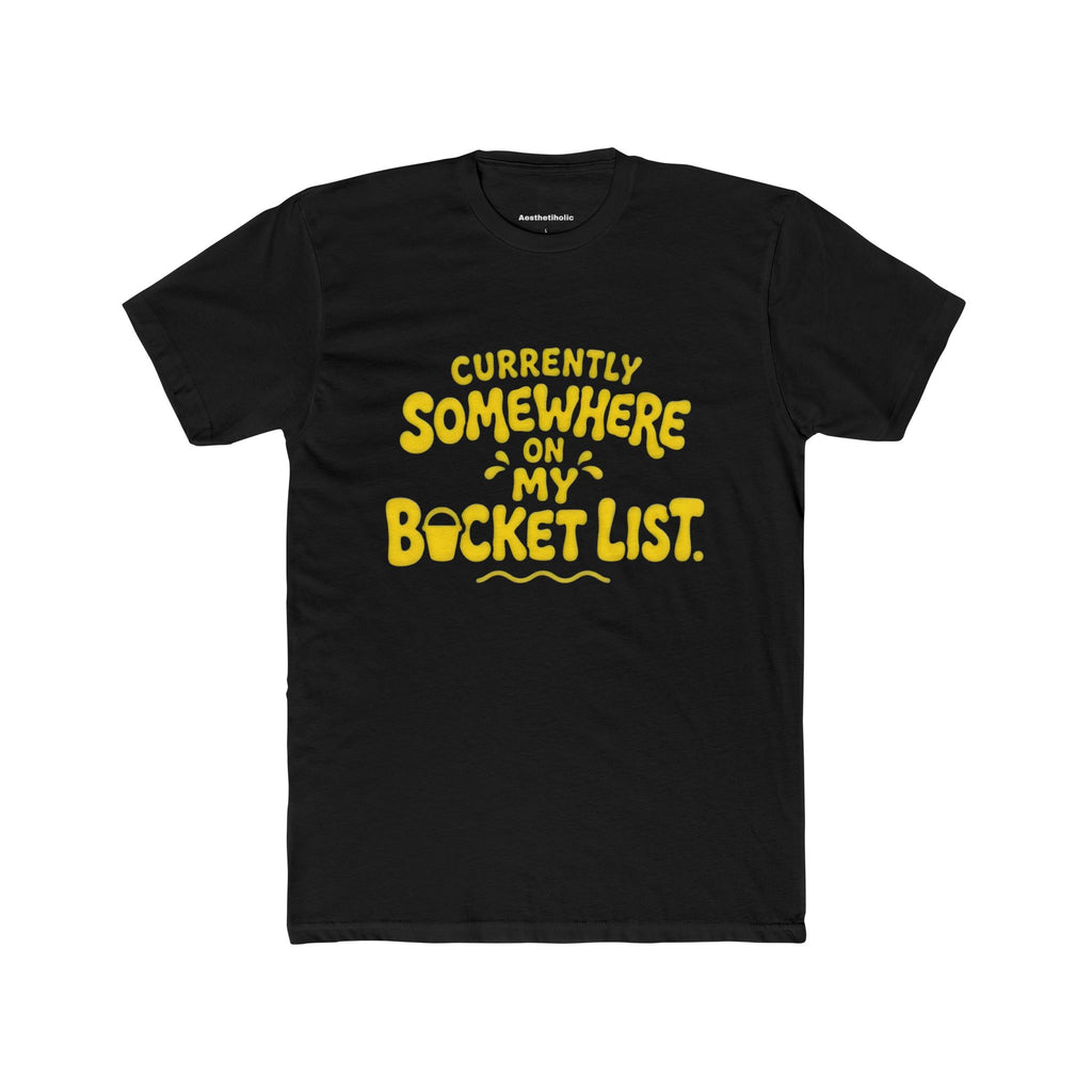 T-shirt unisexe à col rond « Actuellement quelque part »